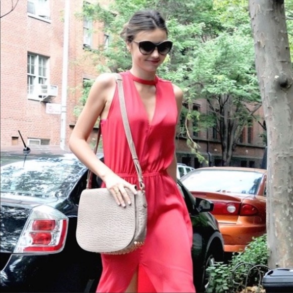 ALEXANDER WANG Taupe Pebbled Lambskin Leather Rose Gold Crossbody Messenger Bag - Picture 4 of 16